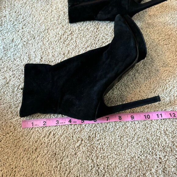 Jeffrey Campbell Pointed Toe High Heel Black Suede Ankle Booties - Picture 10 of 15